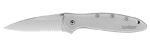 Leek Drop Point 3" Silver Serrated