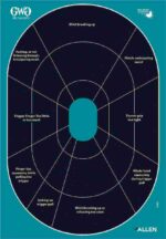 Allen Girls with Guns Splash Adhesive Oval Silhoutte Target 12x18 - 5/ct