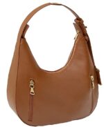 ConCarry Purse Hobo Shoulder Bag Cognac